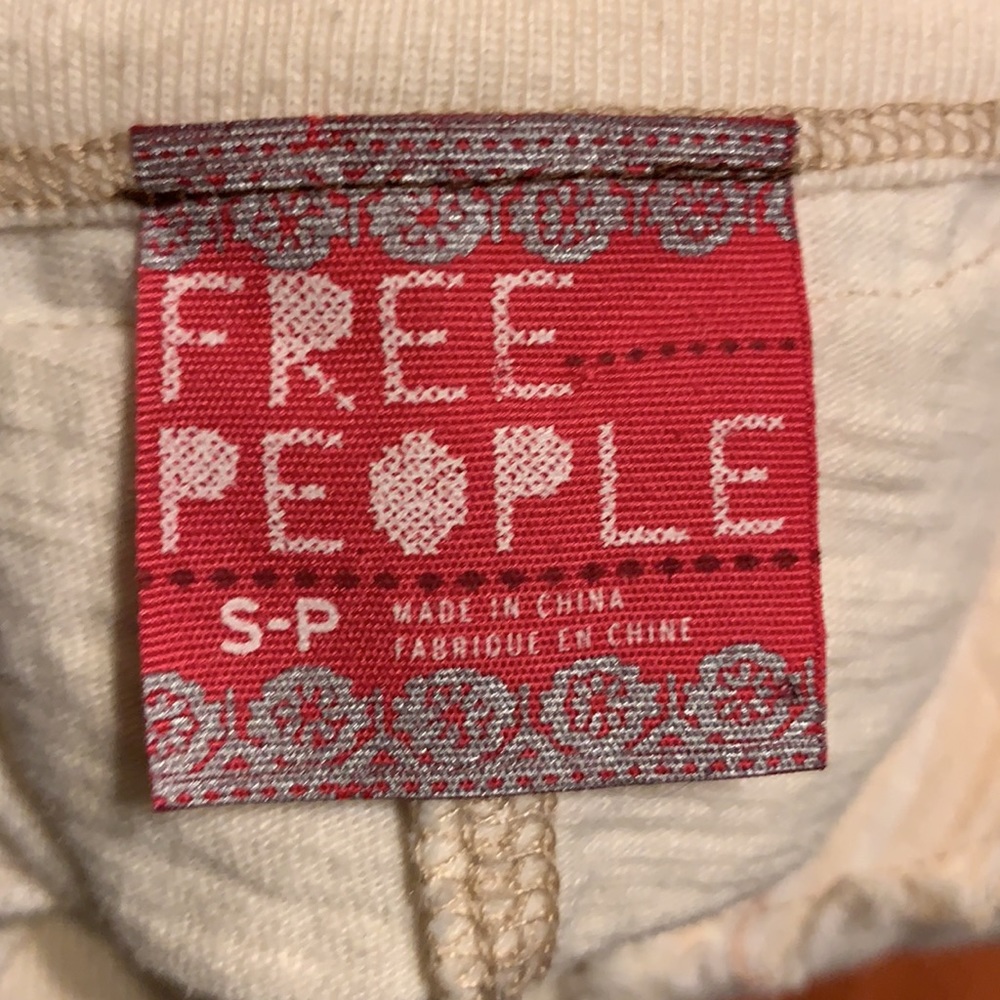 Free People Patchwork Button Cuff Thermal Top - image 6